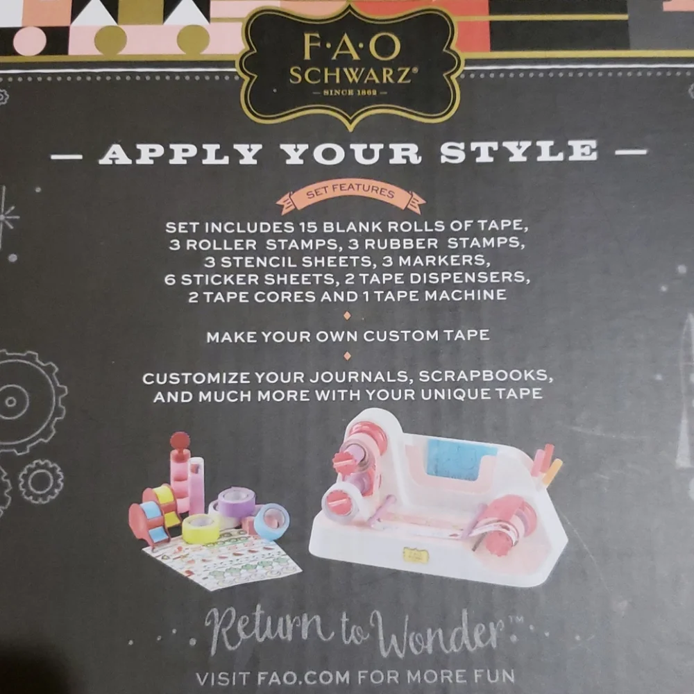 FAO Schwarz 38 Piece Washi Tape Activity Set NWT